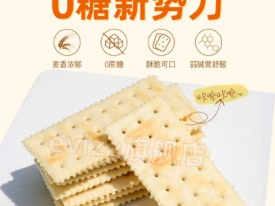 eviza海盐味苏打饼干无糖食品碱性食